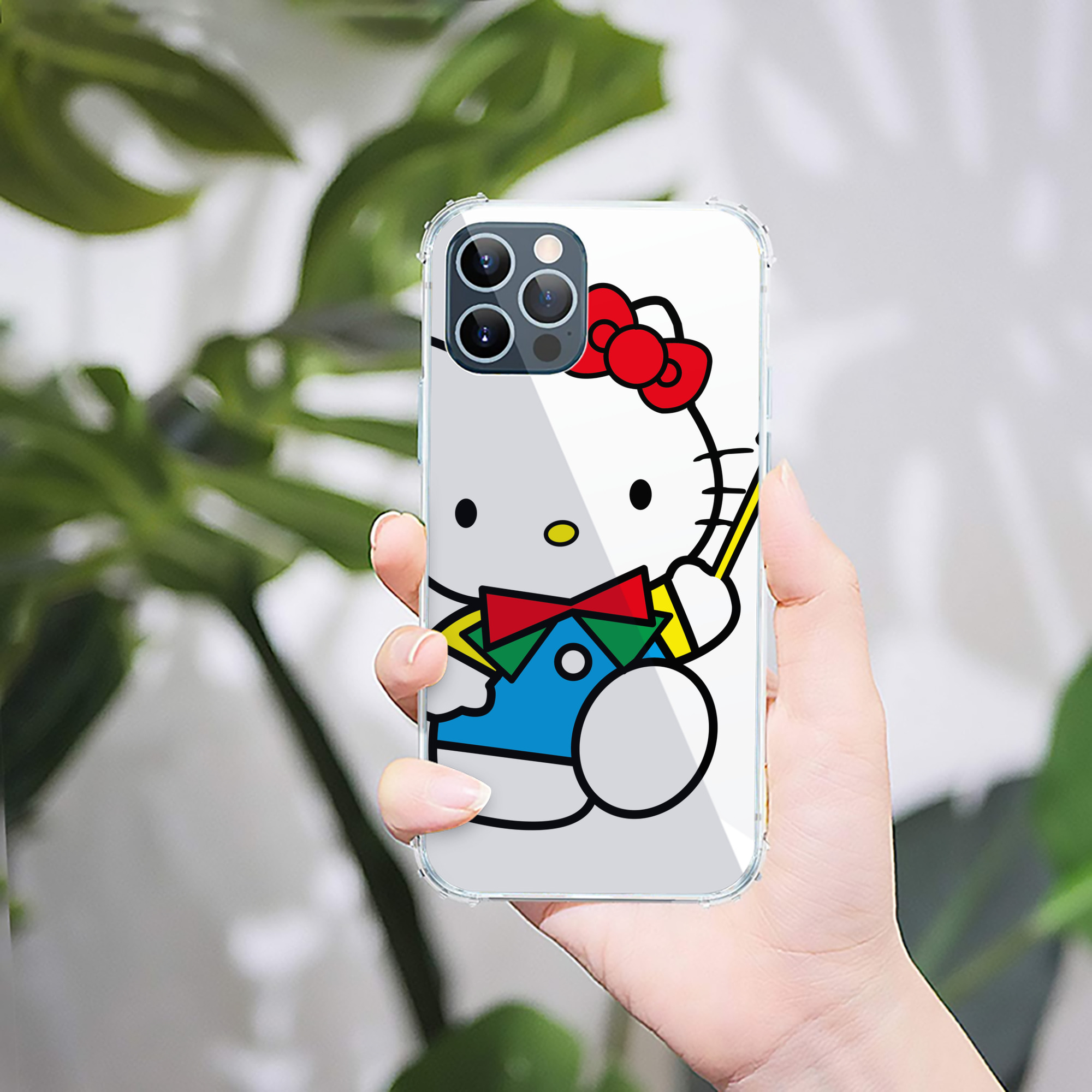 （画像用） Hello Kitty ハローキティ 【iPhone 12シリーズ対応】透明スマホケース（クリアソフトケース）